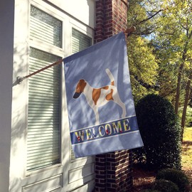 Caroline's Treasures BB8279CHF Smooth Fox Terrier Welcome Flag Canvas House Size, Large, Multicolor