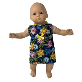 Doll Clothes Superstore Blue Flower Dress Compatible with 15-16 Inch Baby Dolls