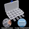 DARUITE 15 Grids Craft Storage Boxes with Compartments, Plastic Bead