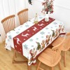 Yofori Christmas Table Cloth Wipe Clean PVC Xmas Tablecloth Square