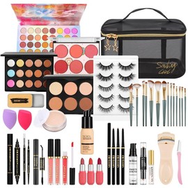 Fenshine Makeup Set,Make Up Starter Kit With Storage Bag Portable Travel Make Up Palette Eyeshadow Foundation Lip Gloss for Teenage & Adults (Type A) - Pattern Name: Type C