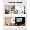 VEVOR Tripod Projector Screen with 2 Stands 100 Inch 160°