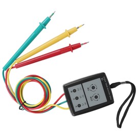 Indicador de fase, SP8030 Indicador digital de rotación de fase Zumbador LED Medidor de secuencia de fase Verificación del voltaje de CA trifásico de 200V a 480V