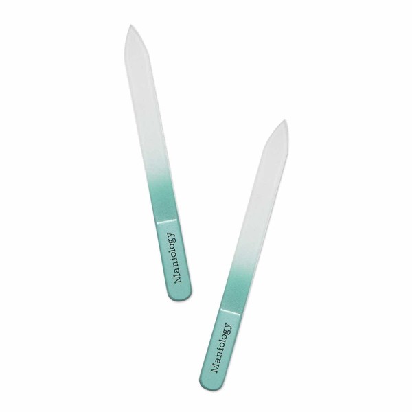 Maniology Glass Nail Files with Protective Sleeves, Nail Care Tool