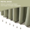 Baires Bath Sage Green Shower Curtain, 256GSM Heavy Duty Waffle