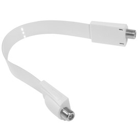 KEECAO Window/Door Feed Through Coaxial Cable, Extreme Slim F Female to Female White for Window, Door 0.85ft 1 Pack