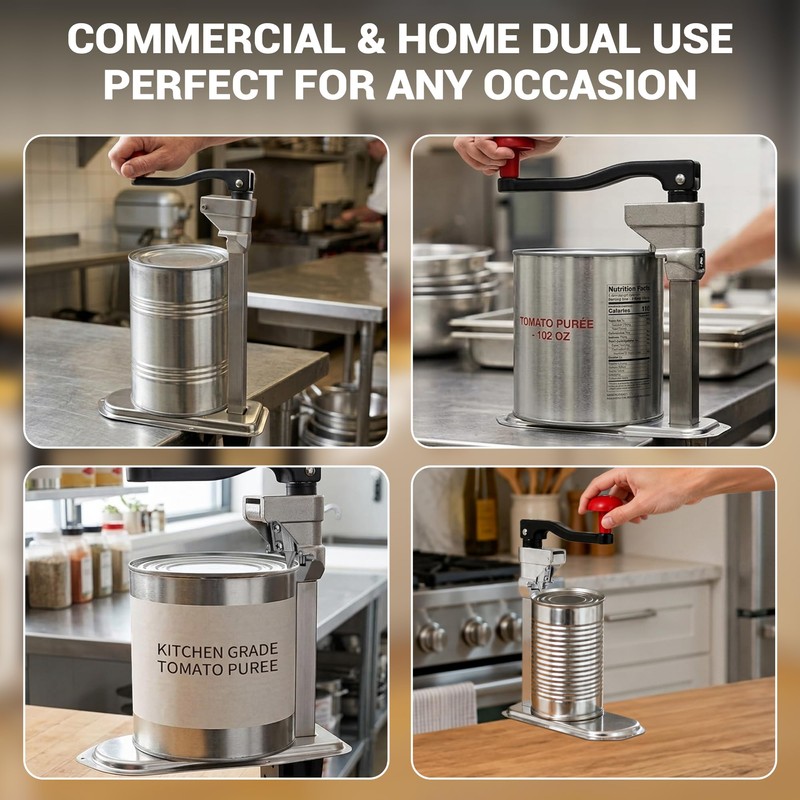 Commercial Can Opener, Heavy Duty Manual Table Mount for #10