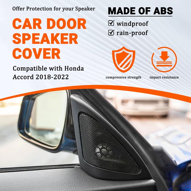 AICARS Front Car Door Window Speaker Cover for Driver and