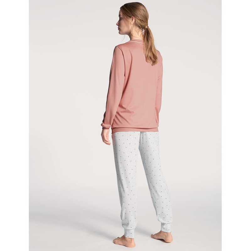 CALIDA Sweet Dreams Women's 100% Cotton Cuffed Pyjamas with Fabric
