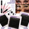 Lashes Clusters Kit Gift Packs 3 Styles 350Pcs with Bond&Seal