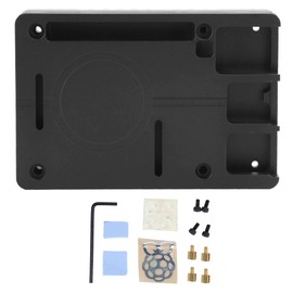 Aluminum Alloy Shell UltraThin CNC Metal Case for Raspberry Pi 4 Model B Better Cooling(Black )