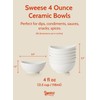 Sweese 4 oz Very Small White Porcelain Bowls - Set