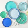 vancasso Bonita Dinnerware Sets 24 Pieces, Blue Stoneware Dishes Set