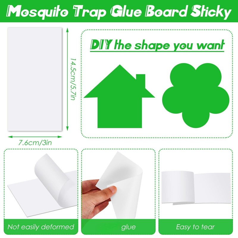 40 Pack Replacement Fly Glue Boards Sticky Cards Mosquito Trap