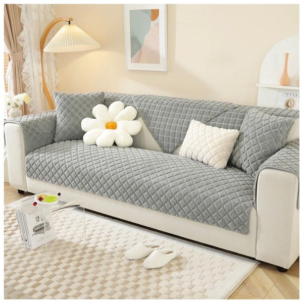 Warm Plush Sofa Cover, Washable Non-Slip Sofa Cushion Cover, Soft