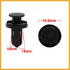 Partuto 10pcs 10mm Hole Black Car Fender Bumper Plastic Rivet