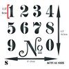 French Numbers Stencil 15x16.5cm (S) Reusable Vintage French Theme Wall