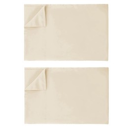 Ghooss Bedding Flat Sheets,Premium Soft Brushed Microfiber Farbic,Hypoallergenic,Wrinkle Resistant,2 Pack(Beige,Full)