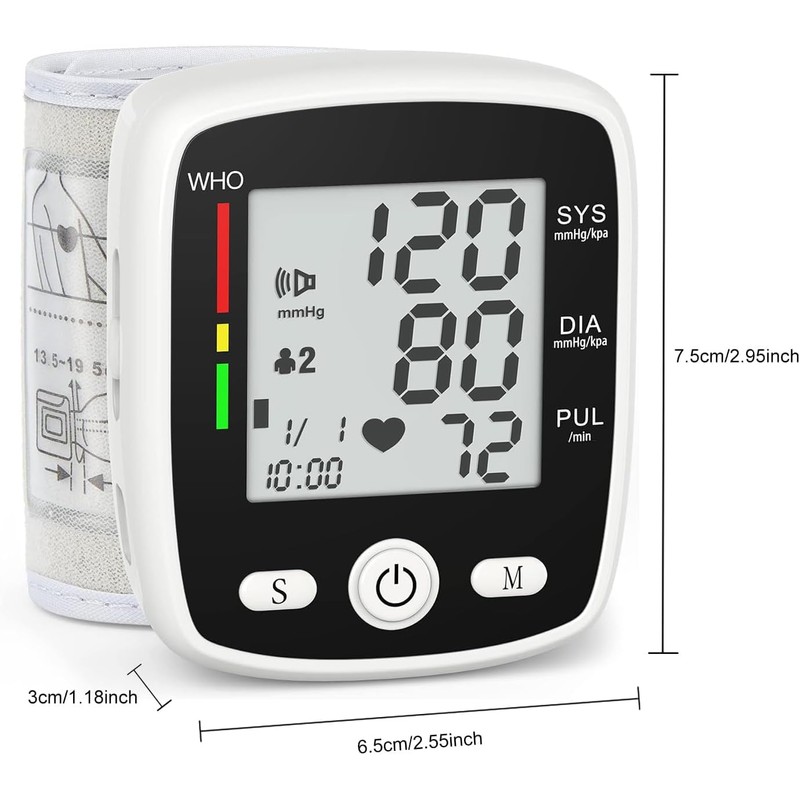 Blood Pressure Monitor Digital Wrist BP Machine Automatic BP Cuff
