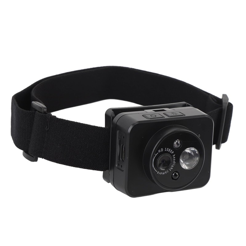 Head Mounted Action Camera, 1080P LED Headlamp, Night Light, Elastic