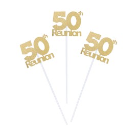 50th High School Reunion Decorations, 1975 Reunion Table Centerpiece Sticks, 50 Year Class Reunion Centerpiece, 3 per Pack by ZeeBestCelebrations