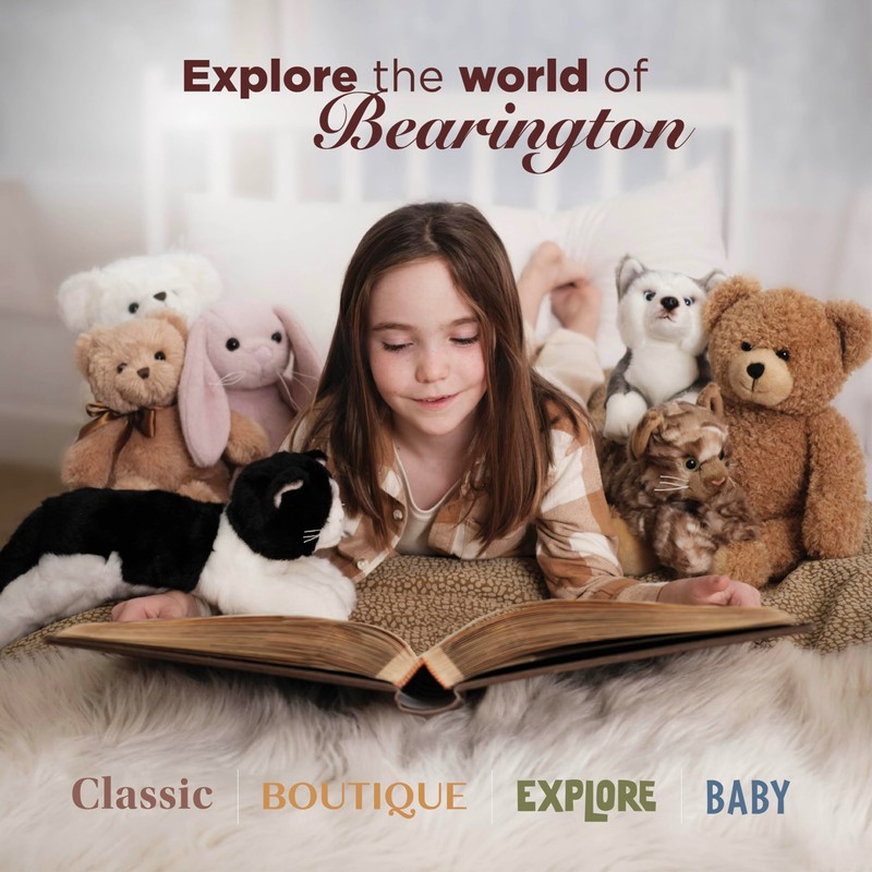 Bearington Baby Gus The Brown Teddy Bear Plush, 13 Inch