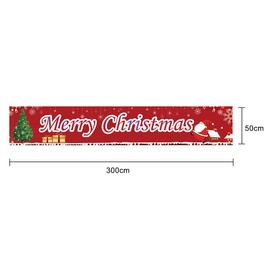 Large Merry Christmas Banner for Outdoor Home Party Hanging Decoration Huge Xmas Garden Yard Banners Shop Christmas Sign Banner Party Decoration Supplies Indoor (9.8x 1.6 feet)
