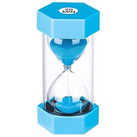 20 Second Sand Timer Hourglass, SuLiao Unbreakable Blue Sandglass 20 Sec, Small Sand Clock 20 Second, Plastic Hour Glass Timer for Kids, Games, Classroom, Kitchen, Decor