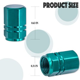 MEAJOO 8PCS Tire Valve Stem Caps, with Rubber O-Ring, Corrosion Resistant Leak-Proof, Aluminum Alloy Universal Wheel Valve Covers for Cars, SUV, Trucks, Bikes, Motorcycles, Bicycles(Green)