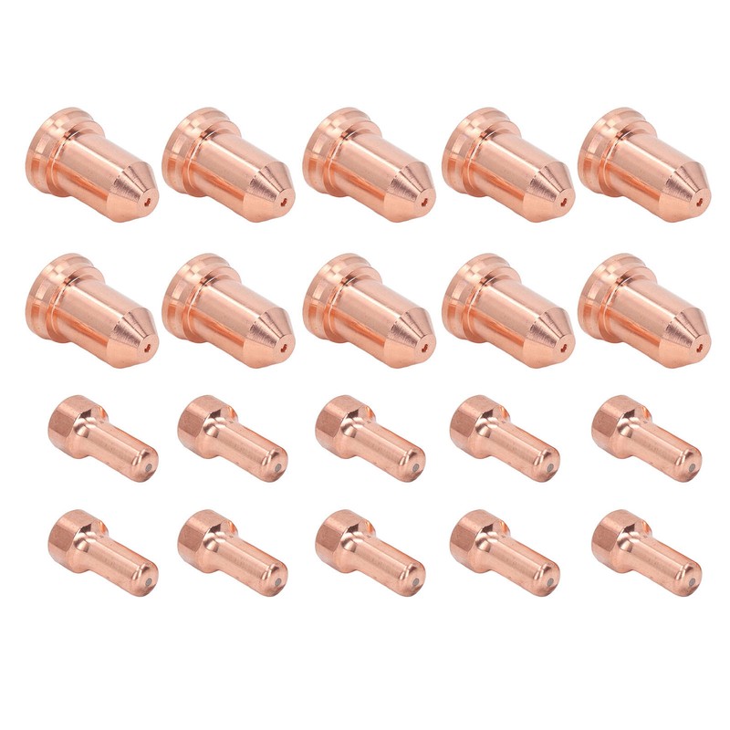 20Pcs Plasma Cutting Torch Nozzles Electrodes Brass Strong High Temperature