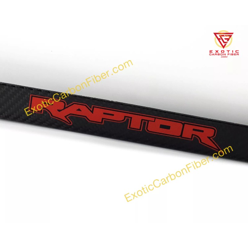 Exotic Carbon Fiber Ford Raptor Red Text and Ford Logo
