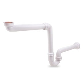 VIOKS Tube Odour Trap Space Saving Siphon 1 1/4 Inch x 40 mm for Kitchen Sink, Dishwasher and Washing Machine