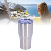 2‑Layer 30oz Vacuum Cup with Lid Reusable Stainless Steel Insulation