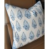 MANOJAVAYA Printed Booti Decorative Square Accent Throw Pillow Cover -