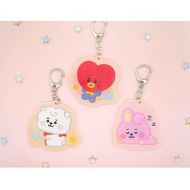 [BT21] Solomon Shoji Hologram Key Holder Lenticular Key Ring BABY Baby Baby (MANG), blue
