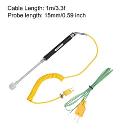 MECCANIXITY Digital Thermocouple Thermometer K Type Temperature Meter High Accuracy (-50 to 1300 °C), with Surface Thermocouple Probe 81532B