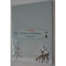 DEER ELK Geographics Letterhead 100 Sheets Printer Paper CHRISTMAS HOLIDAY NIP