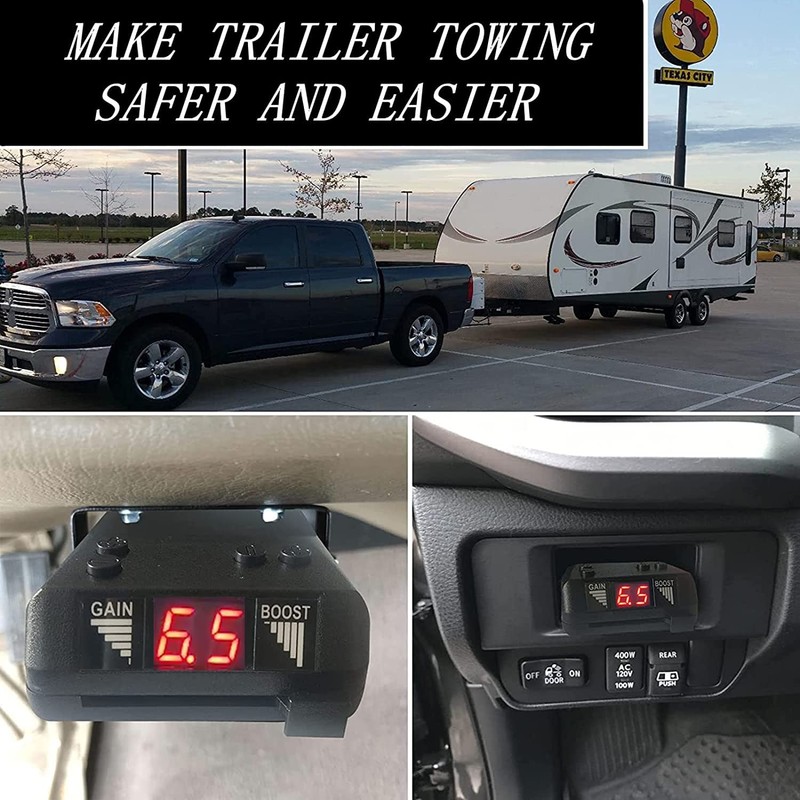 Timilge Proportional Trailer Brake Controller Kit, Digital Electric Brake Control