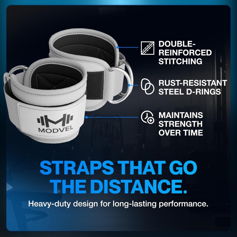 Modvel Ankle Strap (Single) for Cable Machine – Adjustable &