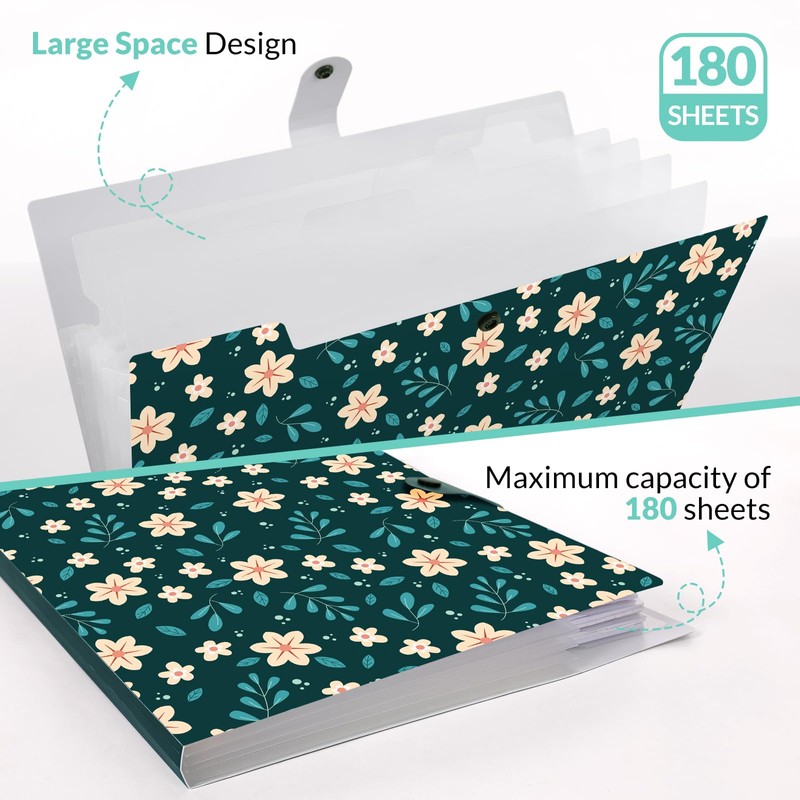 KONVINIT Document Folder A4 - Expanding File Document Organiser with