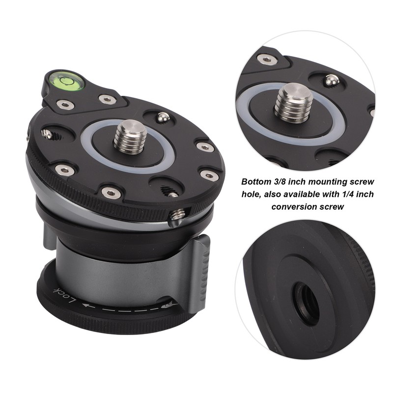 Aluminum Alloy Tripod Leveling Base with Bubble Level for Nikon