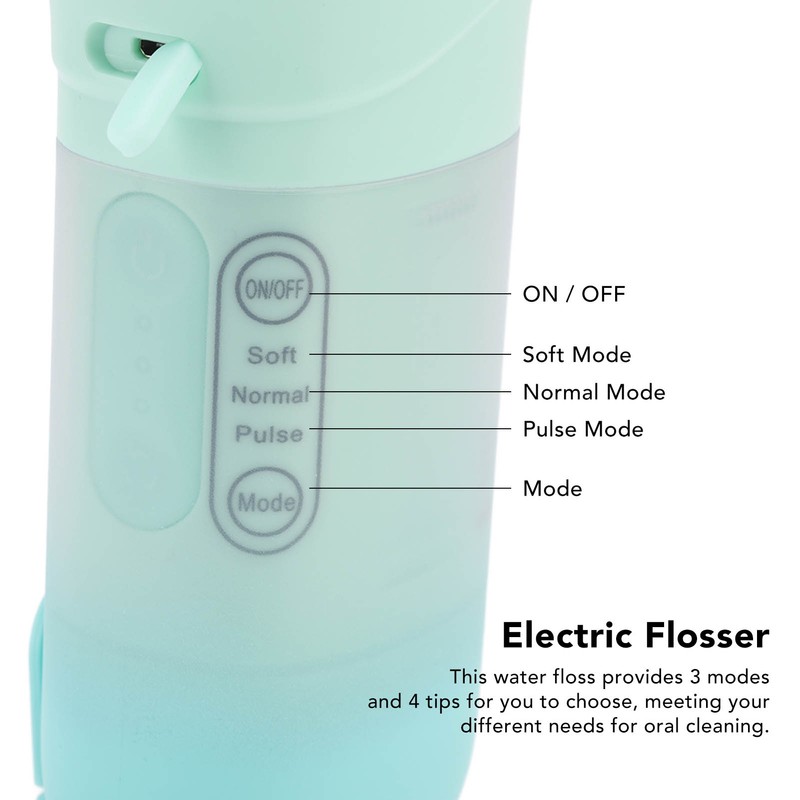 Electric Flosser 220ml 3 Modes 4 Tips Deep Oral Cleaning