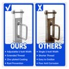 Racewill 8" Boat Trailer Vertical Bunk Bracket for Carpeted Guide