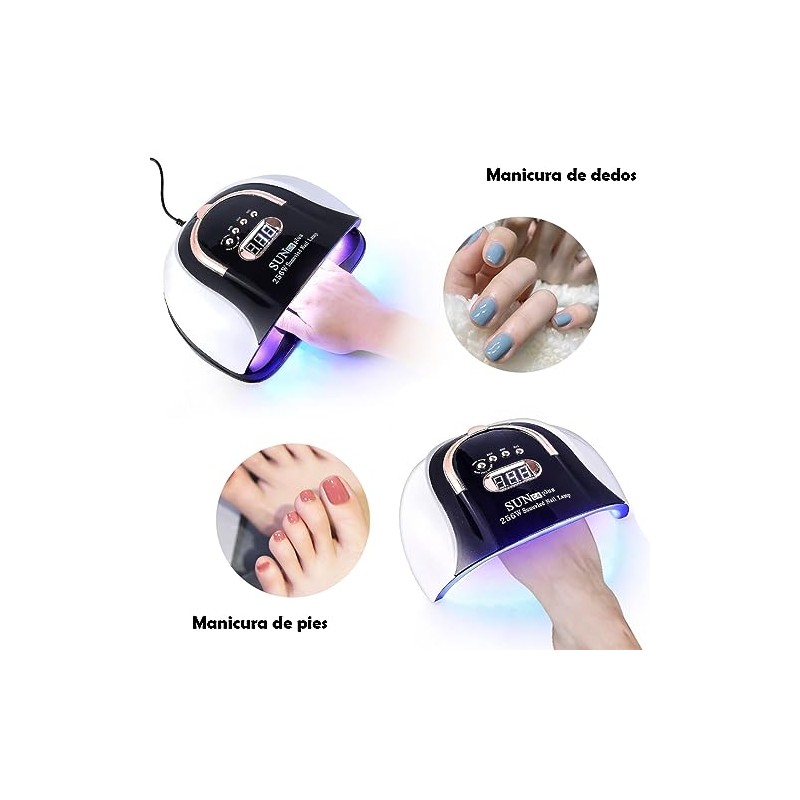 Kit de Uñas Lámpara De Uñas LED UV 256w Pinceles