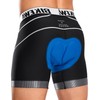 Bikewa Men's Cycling Underwear with Anti-Slip Leg Grips 4D Padded