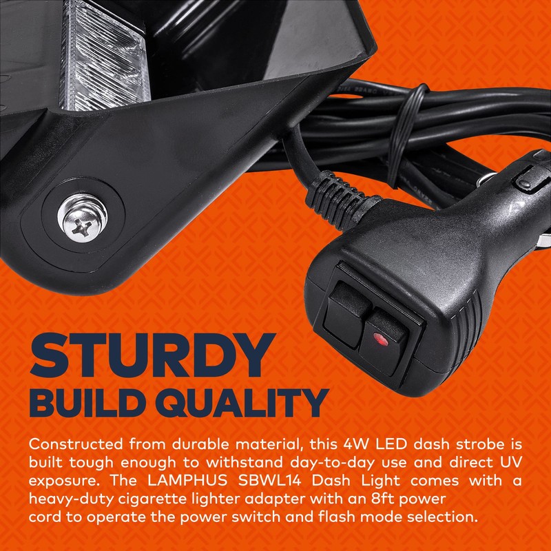 LAMPHUS SolarBlast SBWL14 4W RED White LED Emergency Dash Light