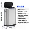 pouseayar 13Gallon 50L Stainless Steel Smart Trash Can with Motion