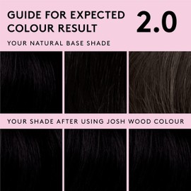 Josh Wood Permanent Colour 2.0 (Black) - Celebrity-approved, ammonia-free hair dye - Leaves hair super shiny and hydrated with 100% grey coverage - Natural-looking and Vegan