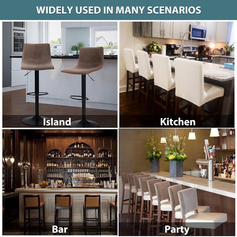 Lellen Bar Stool Chair Covers Set of 4，Jacquard Bar Stool