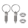 sourcing map 2Pcs Spring Plunger with Pull Ring M6x1 Thread